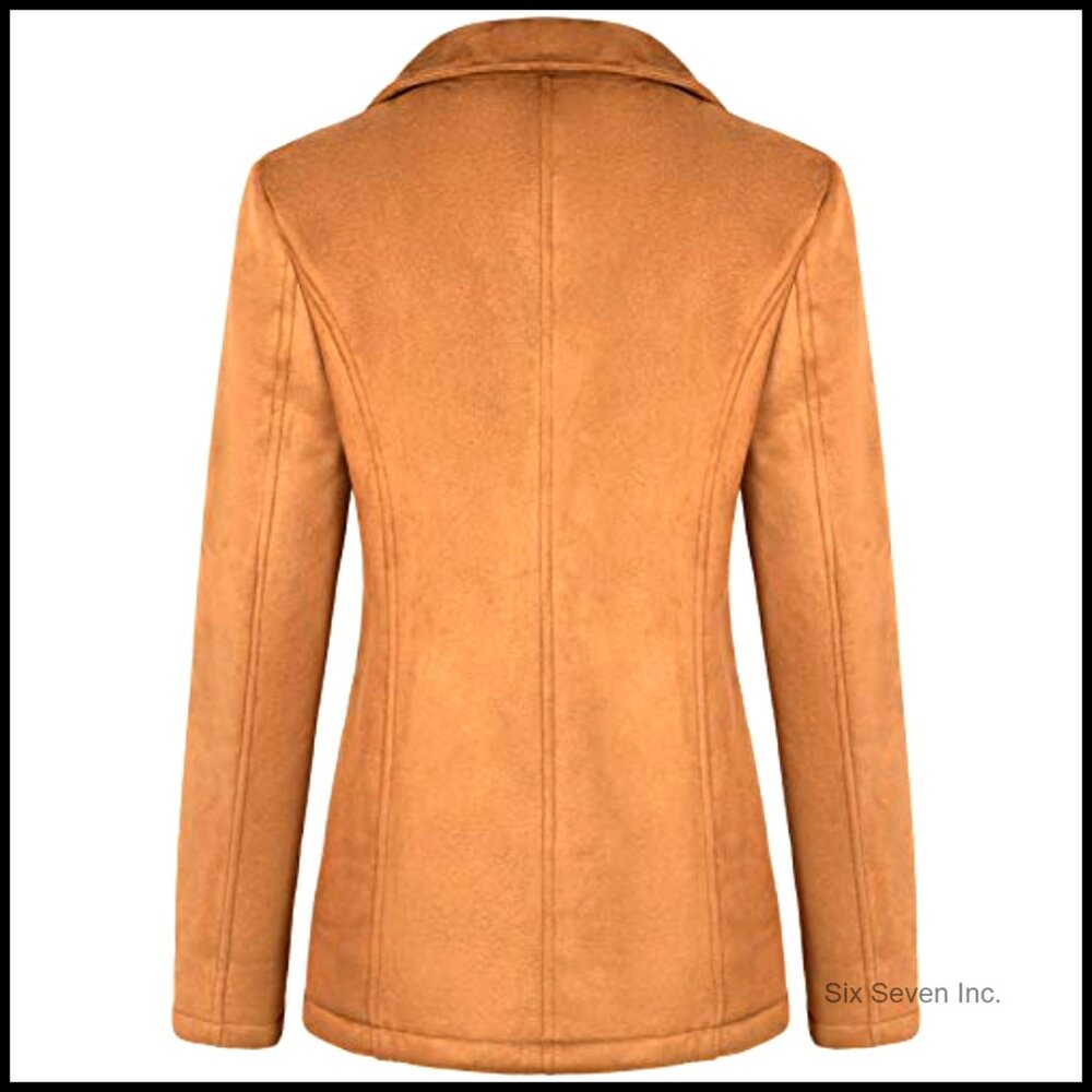 Fitted Long Sleeve Polyester Lining Soft Suede Pe… - image 3